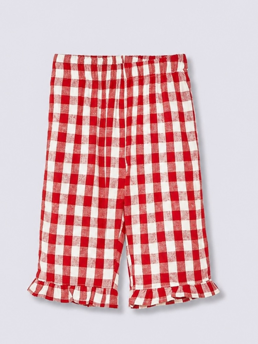 Cloud Island Red Gingham Flannel Ruffle Pants Baby Size 6-9M
